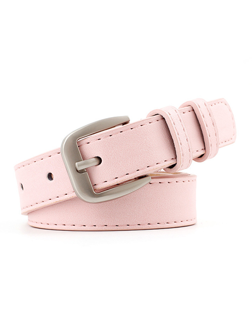 Fashion Pink Alloy Buckle Thin Belt
