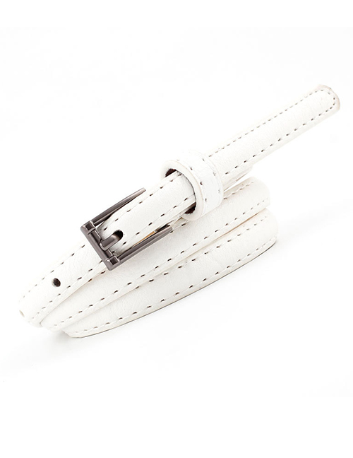 Fashion White Pin Buckle Belt
