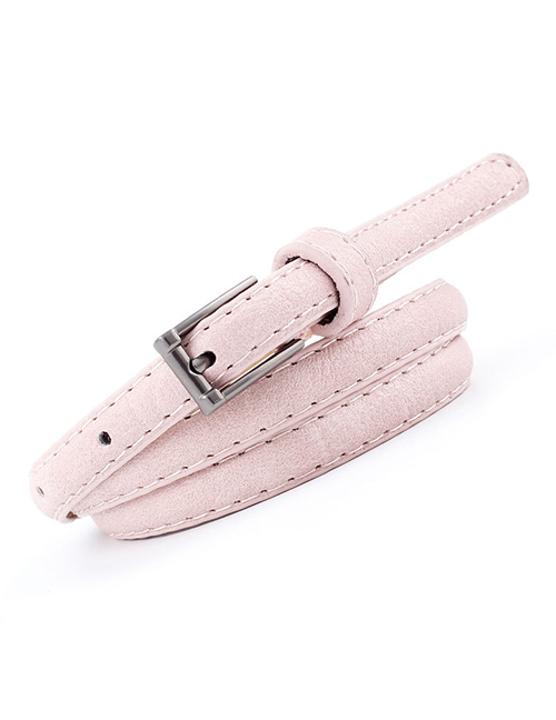 Fashion Light Pink Pin Buckle Belt