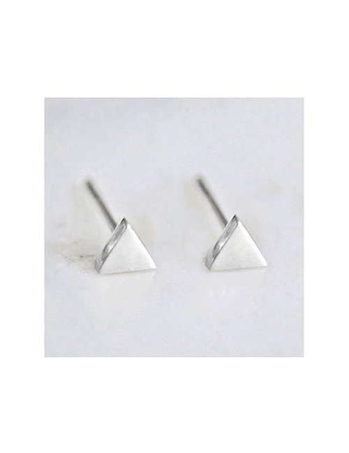 Fashion Steel Color Stainless Steel Geometric Gold-plated Earrings