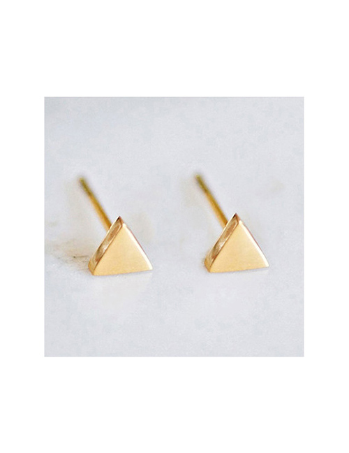 Fashion Gold Stainless Steel Geometric Gold-plated Earrings