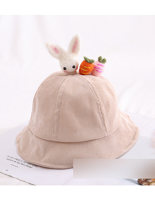 Fashion Bunny - Beige Cartoon Animal Corduroy Baby Fisherman Hat