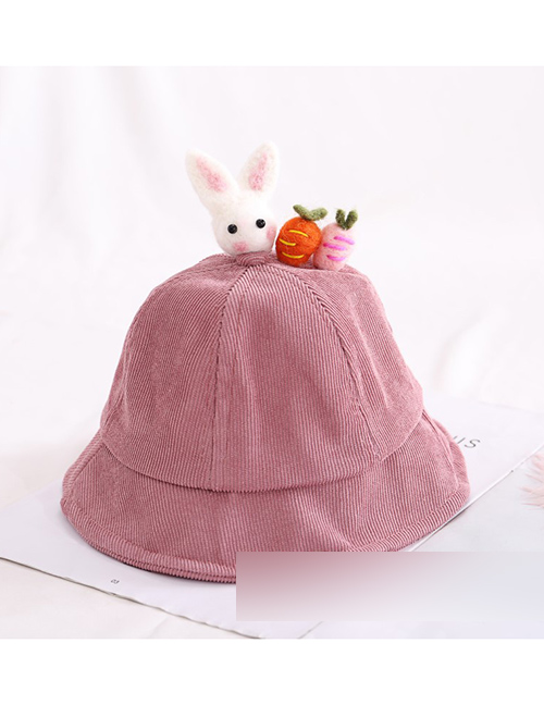 Fashion Bunny - Skin Powder Cartoon Animal Corduroy Baby Fisherman Hat