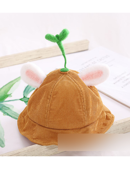Fashion Bean Sprouts - Turmeric Cartoon Animal Corduroy Baby Fisherman Hat