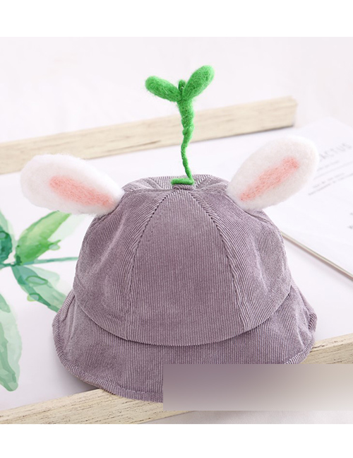 Fashion Bean Sprouts - Grey Cartoon Animal Corduroy Baby Fisherman Hat