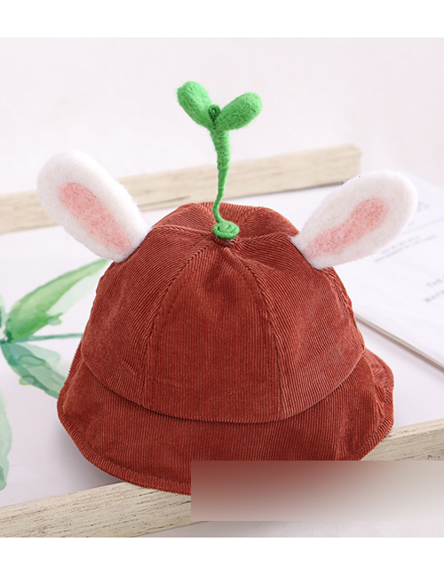 Fashion Bean Sprouts - Caramel Cartoon Animal Corduroy Baby Fisherman Hat
