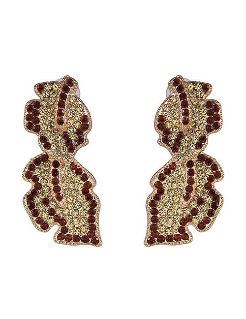 Fashion Brown Diamond Earrings