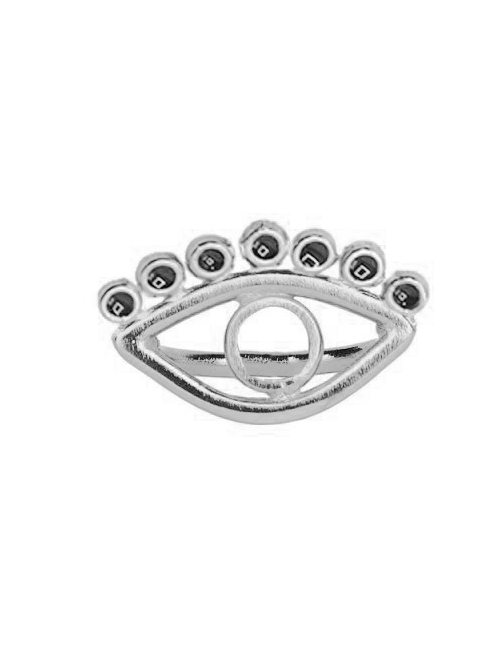 Fashion Silver Eye Opening Drip Ring