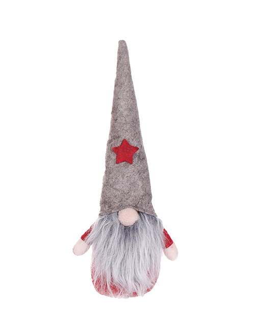 Fashion Gray Long Hat Without Face Doll Santa Claus Standing Pose Doll Without Face Doll