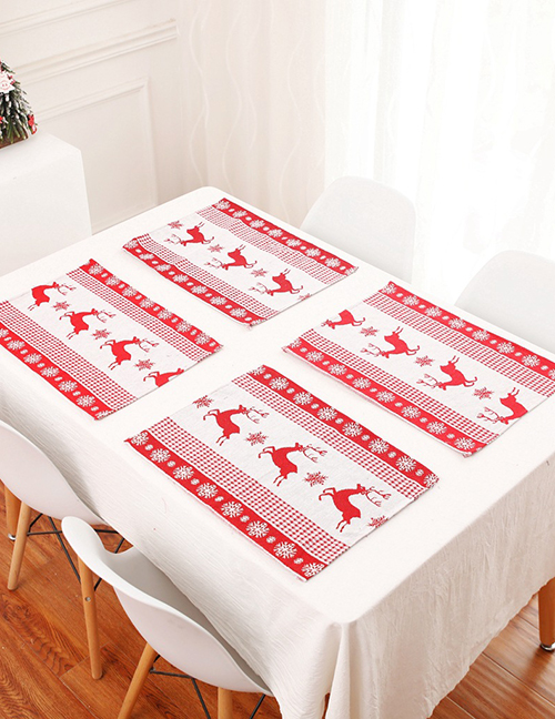 Fashion New Table Mat Deer 1 Piece Of Christmas Embroidery Placemat