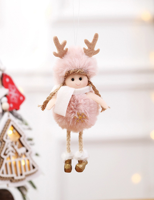 Fashion Powder Plush Snowflake Angel Pendant Plush Angel Doll Doll Christmas Tree Pendant