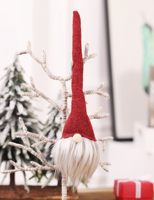 Fashion H Red Long Hat Section No Face Old Man Pendant Faceless Long Beard Doll Christmas Tree Pendant