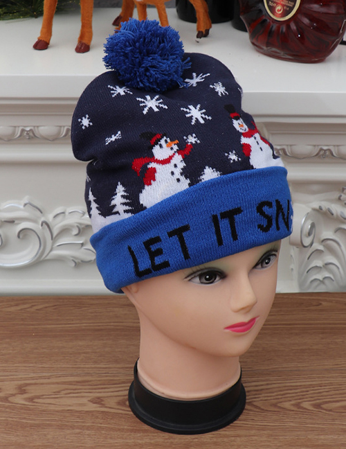 Fashion Knit Christmas Hat [snowman] Colorful Shiny Knit Hat