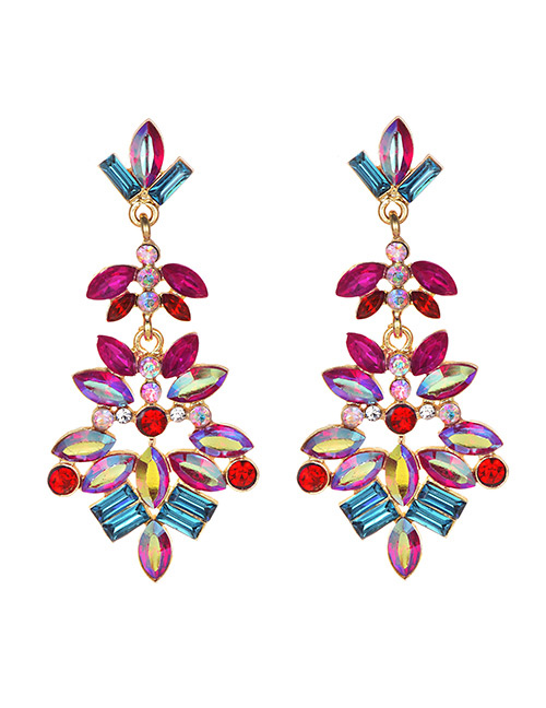 Fashion Color Alloy Studded Geometric Earrings