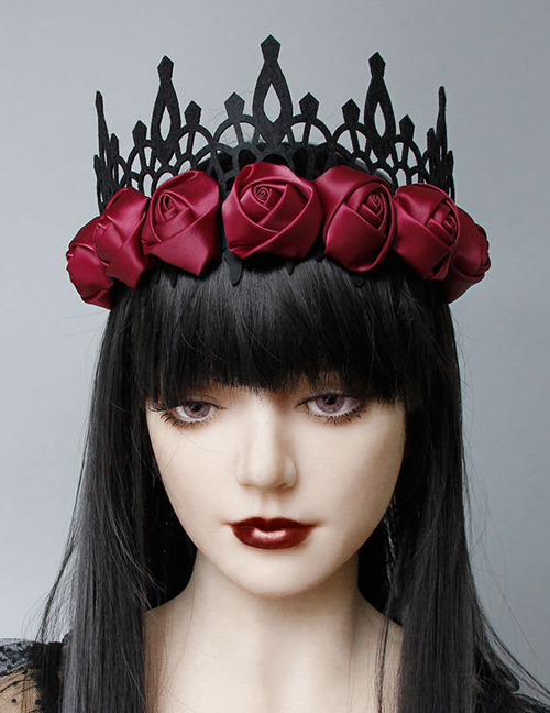 Fashion Red Flower Crown