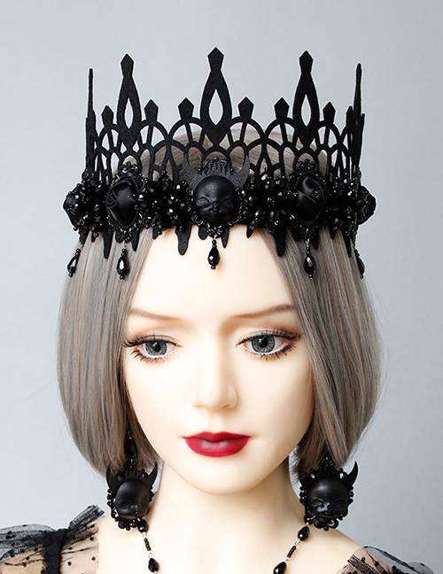 Fashion Black Death Devil Witch Crown