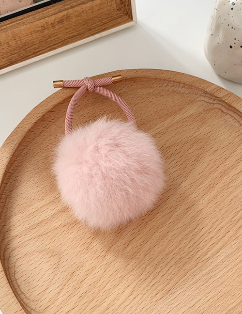 Fashion Pink Imitation Rabbit Hair Ring