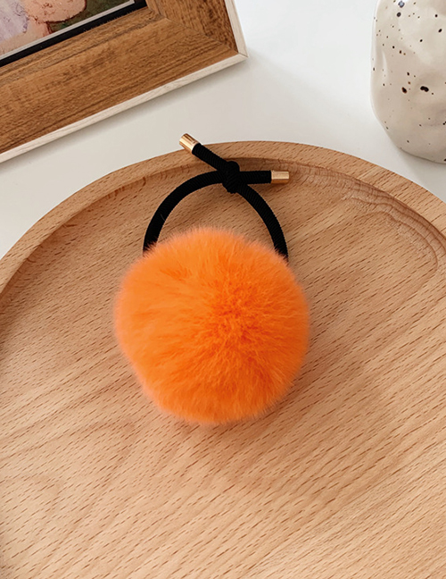Fashion Orange Imitation Rabbit Hair Ring