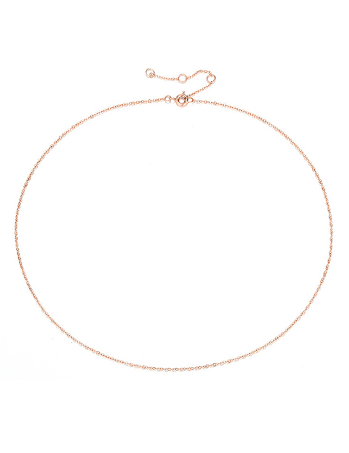 Fashion Rose Gold Copper Chain Necklace