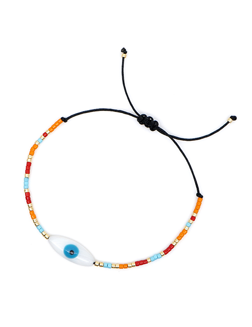 Fashion Color Rice Beads Woven Eye Shell Bracelet