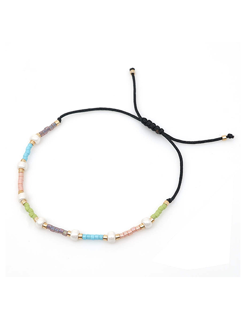 Fashion White Rice Beads Woven Natural Shell Bracelet