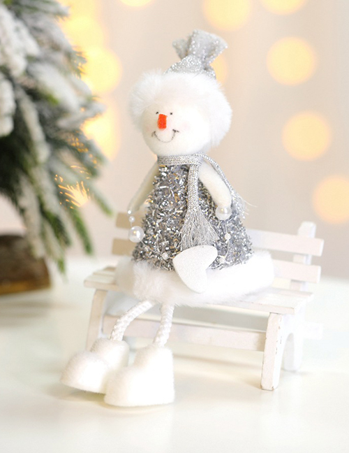 Fashion Silver Snowman Figurine Christmas Ornaments