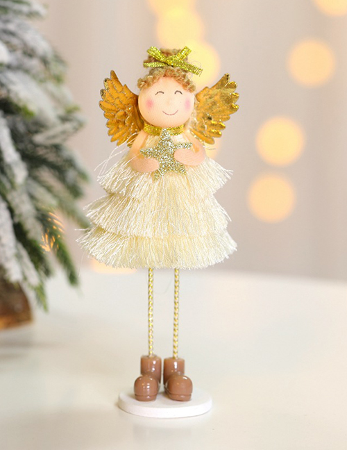 Fashion Golden Five-pointed Star Angel Christmas Ornaments