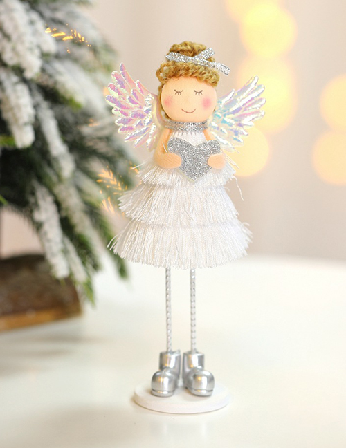 Fashion White Heart Angel Christmas Ornaments