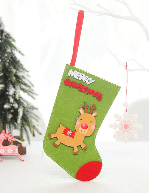 Fashion Small Elk Christmas Stockings Santa Claus Socks