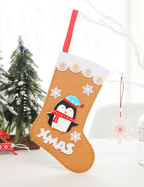 Fashion Medium Penguin Christmas Stocking Santa Claus Socks