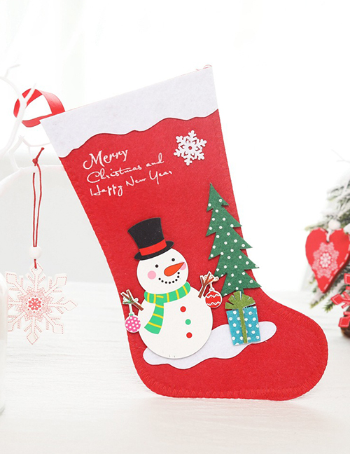 Fashion Large Snowman Christmas Stocking Santa Claus Socks