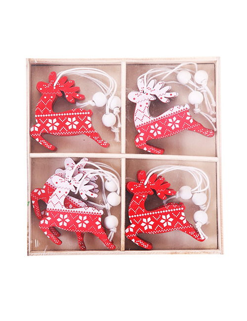 Fashion Christmas Elk In A Box Of 12 Painted Christmas Pendant