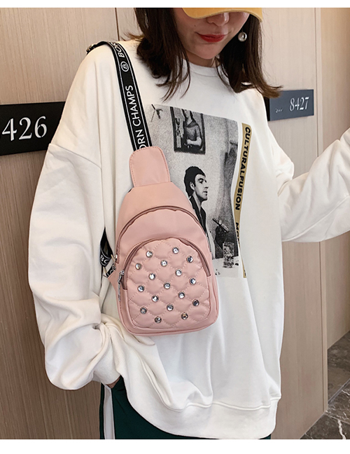 Fashion Pink Diamond Chest Bag