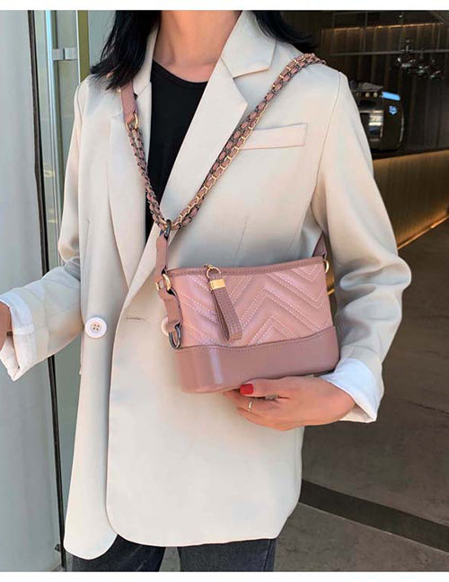 Fashion Pink Shoulder Messenger Bag Chain Bag