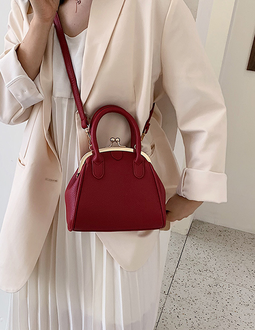 Fashion Red One-shoulder Portable Shell Bag