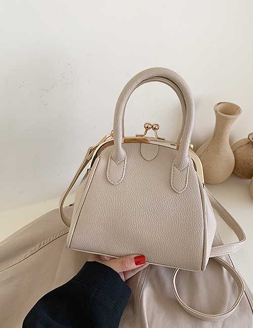 Fashion Creamy-white One-shoulder Portable Shell Bag