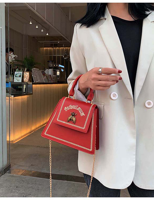 Fashion Red Bee Chain Shoulder Messenger Bag