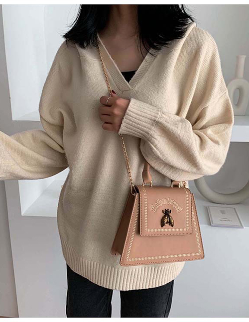 Fashion Pink Bee Chain Shoulder Messenger Bag