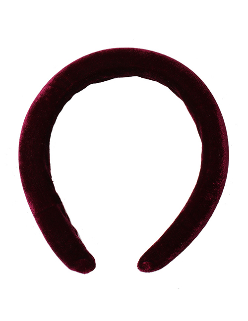 Fashion Crimson Milk Silk Sponge Headband