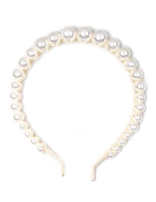Fashion White Pearl Headband
