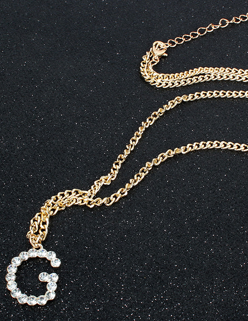 Fashion Gold Digital Letter Lock Necklace