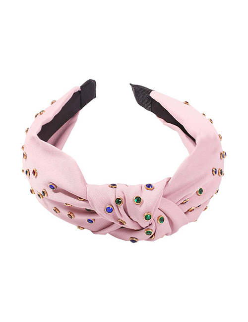 Fashion Pink Alloy Color Diamond Headband