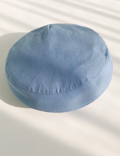 Fashion Solid Color Pleat Blue Solid Color Flawless Beret