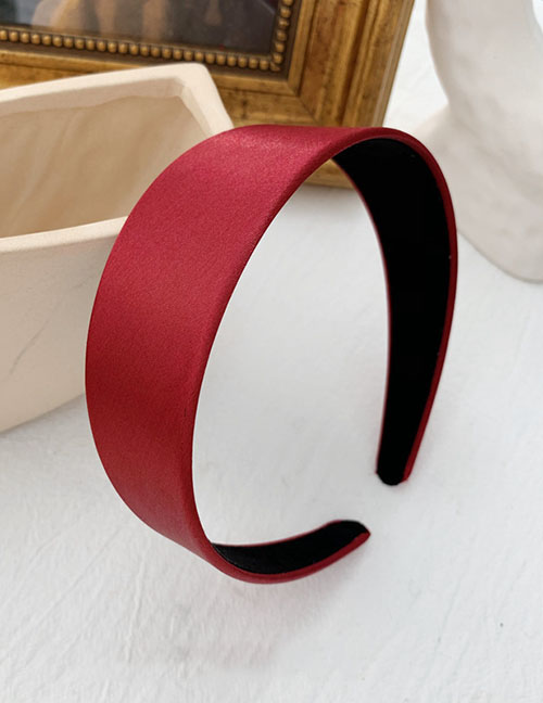 Fashion Wine Red - Satin Imitation Satin Wide-brimmed Headband