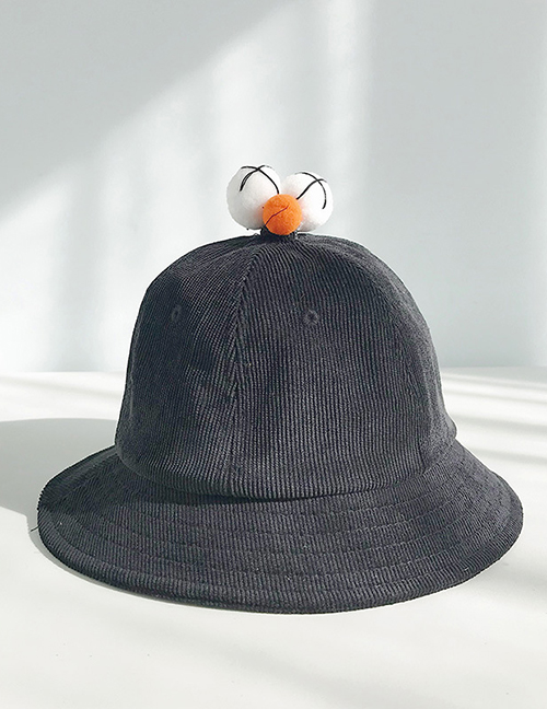 Fashion Xx Eyecup Cap Black Corduroy Parent-friendly Fisherman Hat (adult)