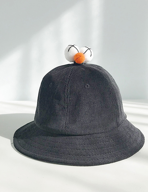 Fashion Xx Eyecup Cap Black Corduroy Parent Fisherman Hat (children)
