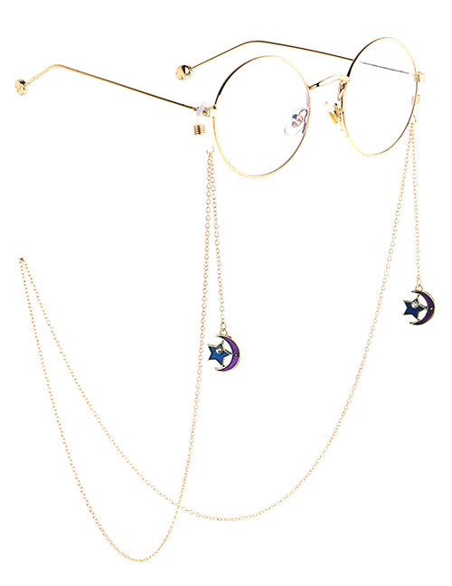 Fashion Gold Non-slip Metal Stars Moon Glasses Chain