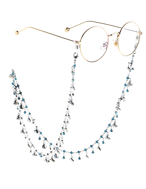 Fashion Silver Chain-studded Shell Glasses Chain
