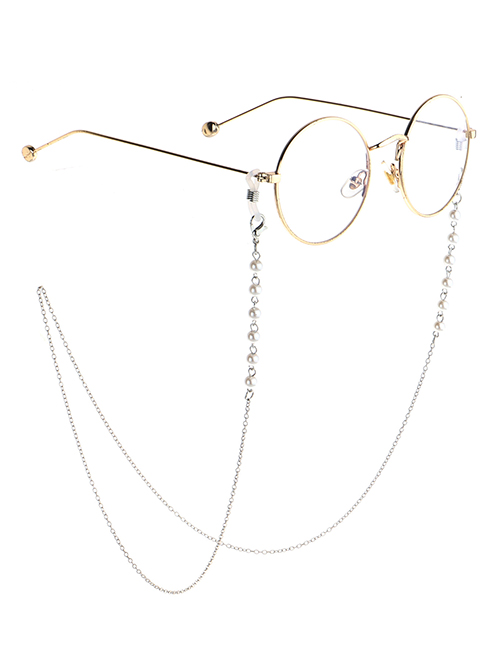 Fashion Silver Pearl Chain Does Not Fade The Glasses Chain