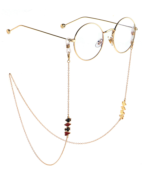 Fashion Gold Non-slip Metal Poker Glasses Chain